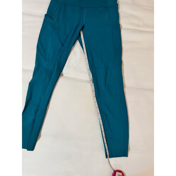 Lululemon Leggings Women’s 6 Blue Fast Free 25” Teal Nulux Pockets Athleisure - Picture 7 of 9